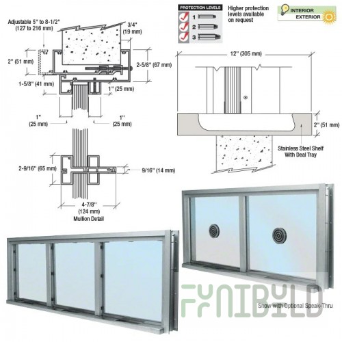 John Boos X-TOP-FRAME-48 Window Frame For Pass-Thru 48