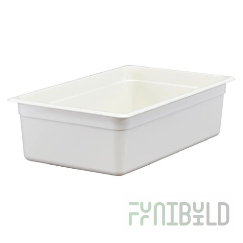 Cambro 16CW148 20.6 Quarts Polycarbonate Food Pan White Impact Resistant