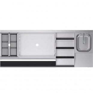 Krowne KR24-W60E-10 60 Inch Stainless Steel Ice Bin and Cocktail Station with Blender and Liquor Stations