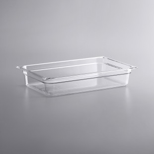 1880 Hospitality PCP-1006 Full Size Food Pan Polycarbonate 6 Inch Deep Clear