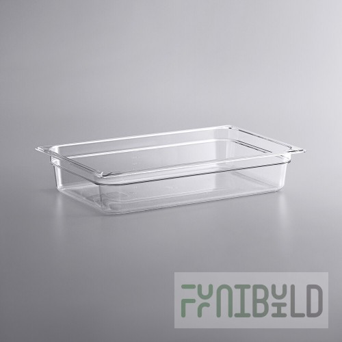 1880 Hospitality PCP-1006 Full Size Food Pan Polycarbonate 6 Inch Deep Clear
