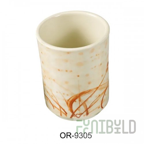 Yanco OR-9305 10 Oz Melamine Round Orchis Tea Cup Dishwasher Safe 4 Dozen Packs