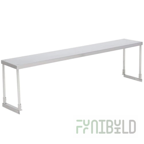 SPG International TSS-18-14 Universal Stainless Single Overshelf 14
