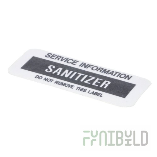 Glastender 1000486 Sanitizer Decal Glastender