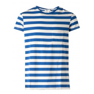 Chef Works SHT01BLU2XL Cook's Shirt 2XL Men’s Striped T-shirt Blue Poly/Cotton Chef Works SHT01BLU2XL Cook's Shirt 2XL Men’s Striped T-shirt Blue Poly/Cotton