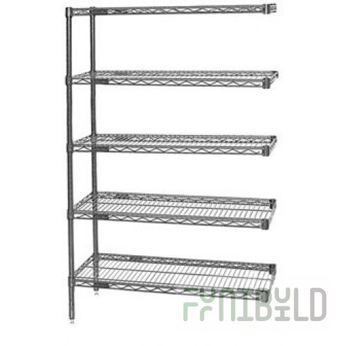 Eagle A5-74-1860V 60 Inch Add-On Shelving Unit 5-Tier Epoxy Coated Wire