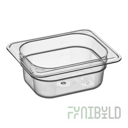Cambro 82CW135 0.7 Quarts Clear Polycarbonate Food Pan with NSF Compliance