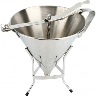 Matfer 116605 10 Inch Portion Control Funnel with Chrome Stand Polycarbonate