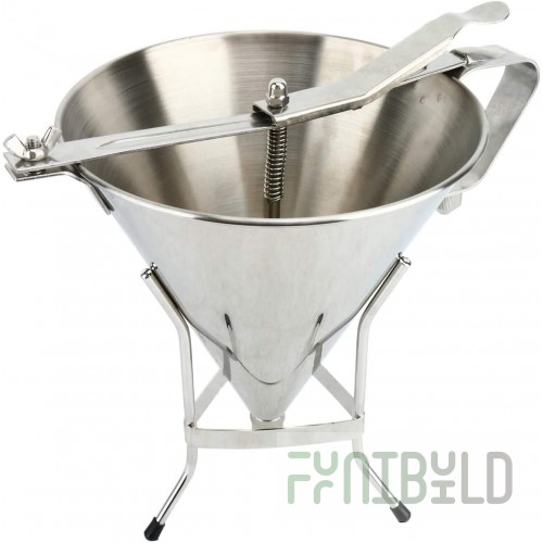 Matfer 116605 10 Inch Portion Control Funnel with Chrome Stand Polycarbonate