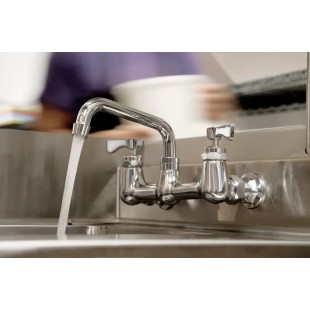 Krowne 14-808L 8 Inch Wall Mounted Faucet with Swing Spout and Ceramic Valves