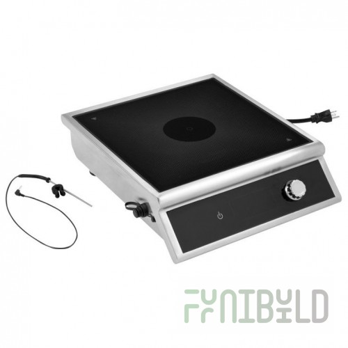 Vollrath HPI4-2600 16-1/2 Inch Induction Range Countertop Single Hob with Probe