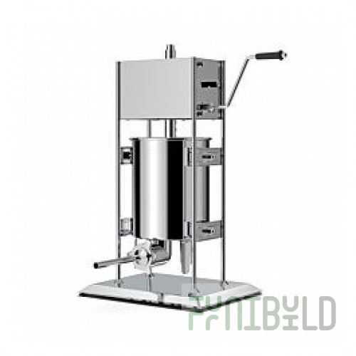 Omcan 18207 22 lbs Vertical Manual Sausage Stuffer Stainless Steel with Gear Drive
