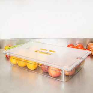 Carlisle 10201B07 Full Size Food Pan 12.7 Quarts Clear Polycarbonate with Indicators
