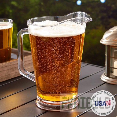 1880 Hospitality 55332-006 48-3/4 Oz Pitcher Glass Etched Design With Handle