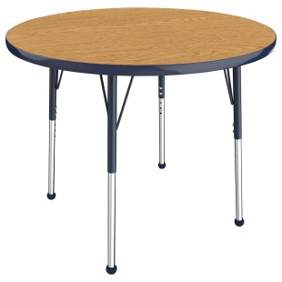 Forbes Industries PLY###PKG36RDMXE#IC-TCH 36 Inch Round Table with Plywood Tops and Chrome Bases