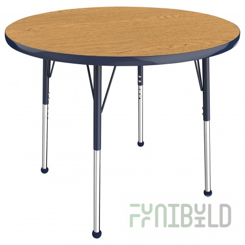 Forbes Industries PLY###PKG36RDMXE#IC-TCH 36 Inch Round Table with Plywood Tops and Chrome Bases