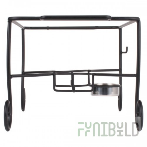 American Metalcraft CF1 24 Inch Ironworks Chafer Frame Curled Feet Black Wrought Iron