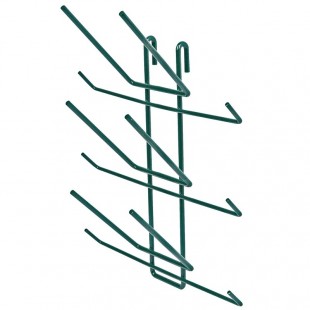 Quantum SG-BR6P 6 Bottle Drying Rack Green Epoxy Antimicrobial Wire Shelving