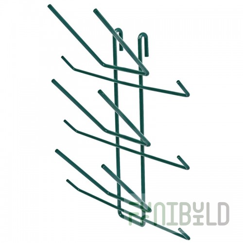 Quantum SG-BR6P 6 Bottle Drying Rack Green Epoxy Antimicrobial Wire Shelving