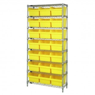 Quantum WR8-809_YELLOW Bin Wire Shelving System 36 Quantum WR8-809_YELLOW Bin Wire Shelving System 36