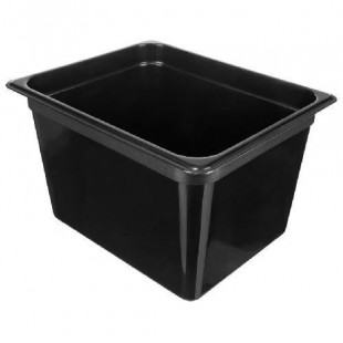 Gastronorm container without lid p/p GN 1/2, H-200, 325x265x200mm, (plastic, black), in pack. 6 pcs. art. 422100813
