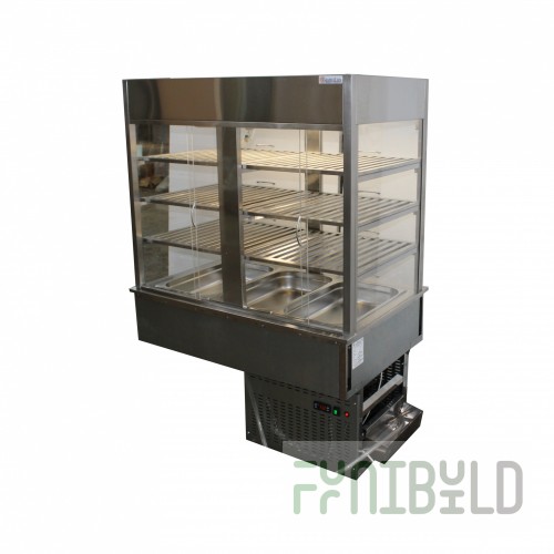 Built-in cooled display case for self-service Gastrolux ВСВ-117/GN/О/S(1100х700х1432 in, 0.75 kW, 220V)