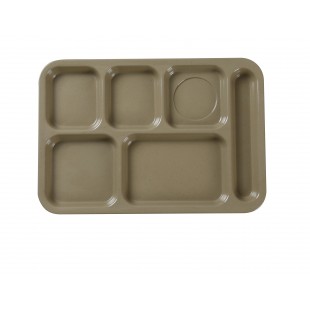 Yanco NC-802S 14 Inch Width Nu-Classic Tray Melamine Sand 6 Compartments