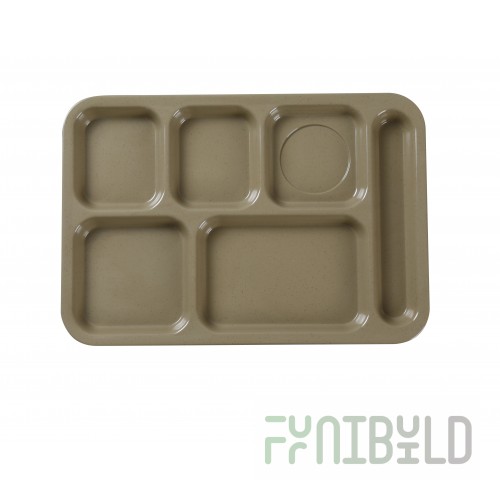 Yanco NC-802S 14 Inch Width Nu-Classic Tray Melamine Sand 6 Compartments