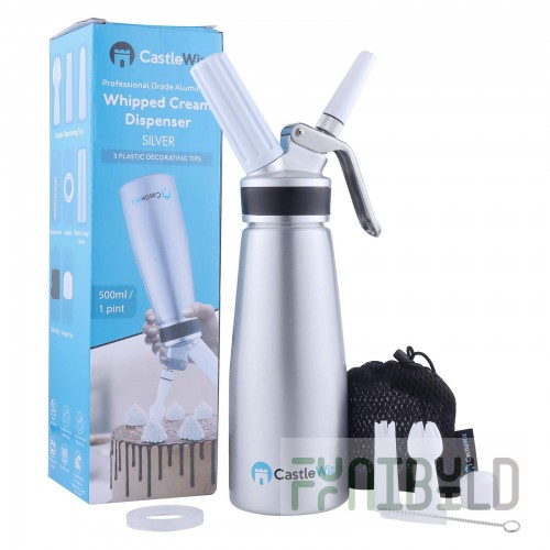 Royal Industries WHC 21 1 Liter Whipped Cream Dispenser Plastic Head Aluminum