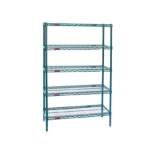 Eagle A5-74-2472S 72 Inch 5-tier Add-On Shelving Unit Stainless Steel Finish