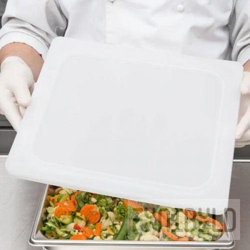 Vollrath 52431 10 Inch Super Pan V Flexible Lid 1/2 Size Polyethylene White