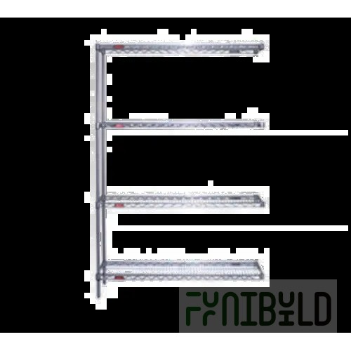 Eagle A4-74-2130C 30 Inch Add-On Shelving Unit 4-tier Wire Chrome Finish