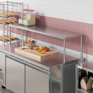 SPG International TSS-18-16 Universal Stainless Single Overshelf 16