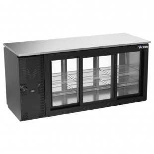 Victory VBBN72HC-F-PT-B Pass-Thru Back Bar Refrigerator Food Rated Three-section