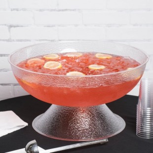 Cambro PPB18176 20.2 Quarts Clear Pebbled Punch Bowl Polycarbonate with Smooth Interior Cambro PPB18176 20.2 Quarts Clear Pebbled Punch Bowl Polycarbonate with Smooth Interior