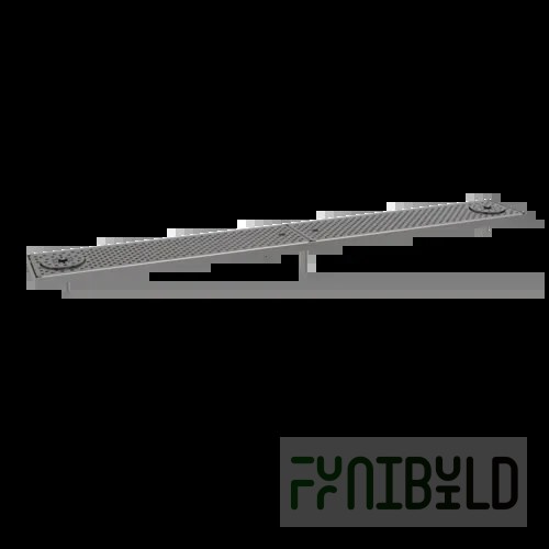Glastender SM-DP8X62 62 Inch Surface Mount Drain Pan Stainless Steel with Descriptors