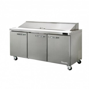 Blue Air BLPT72-HC Sandwich Prep Table Three-section 72-3/8