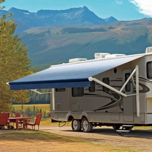 Trailer with awning based on MZSA 817700.002 (2493x1510x2104 in, oven