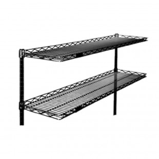 Eagle CS1260-R 60 Inch Wire Cantilever Shelf with 1 Inch Wraparound Ledge Red Epoxy Finish