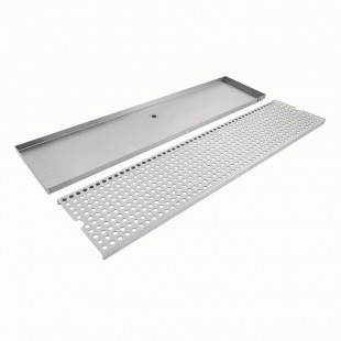 Optional 33 Inch Stainless Steel Surface Mount Drip Tray Trough With Glass Rinser, Micro Matic DP-820D-33GR