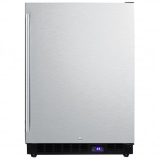 Summit AL54CSSHH 24 Inch Built-in or Freestanding Refrigerator Stainless Steel with Frost-free Operation and Digital Thermostat Summit AL54CSSHH 24 Inch Built-in or Freestanding Refrigerator Stainless Steel with Frost-free Operation and Digital Thermostat