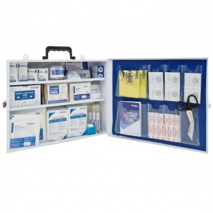Carlisle MK0909 12 Inch First Aid Supplies Kit with Storage Box Blue Flexible Cloth