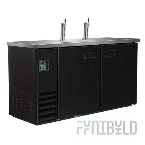 Hubert 69K-833 Kratos® Coimmercial Draft Beer Dispenser Two Door Two Single Head Taps