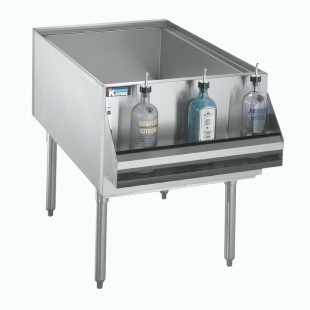 Krowne MB-1824 24 Inch Ice Bin Mobile with Casters Stainless Steel Construction