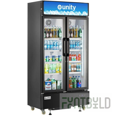 USR Brands U-40M Unity Refrigerator Merchandiser Two-section 40