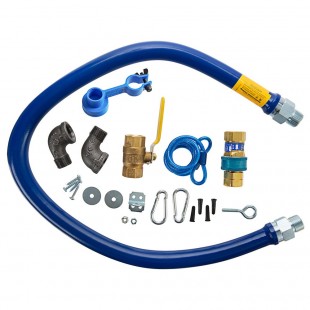 Dormont CAN1675BPEV24 3/4 Inch Gas Connector Kit with Full Port Valve and Elbows