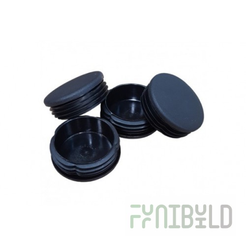 1880 Hospitality FPLASCAP Post Cap Fills 1 Inch Black Polymer - 4 Packs