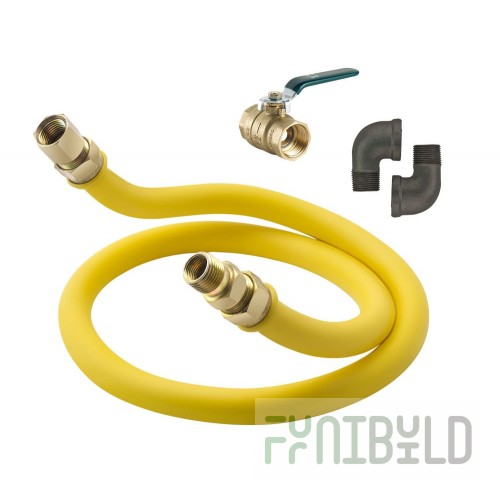 Krowne S7536K 3/4 Inch I.D. Stationary Gas Connector Kit with Stainless Steel