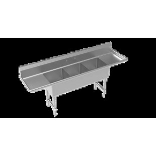 Krowne CS-1818-L-LF 39 Inch Commercial Sink with Left Drainboard Stainless Steel