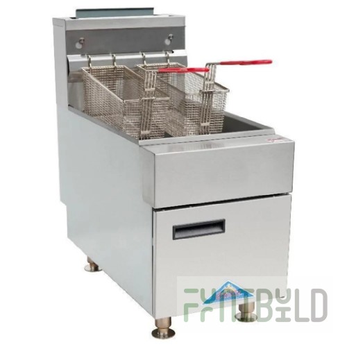 Comstock-Castle CCGTF-35-N 14 Inch Gas Deep Fryer Countertop 35 lb Capacity 66000 BTU